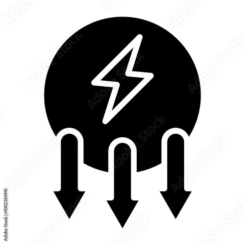 Reduce Energy Consumption Icon Style