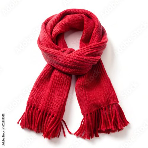 red scarf isolated on whitewool, clothing, scarf, fashion, winter, knitting, clothes, knit, thread, textile, yarn, pink, knitted, warm, color, woolen, object, hat, cold, cotton, isolated, accessory, g