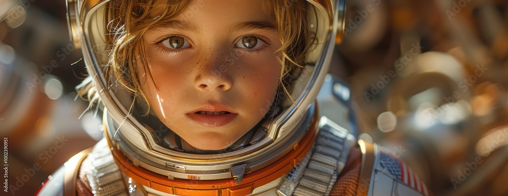 Young Astronaut Gazing into the Future Young Astronaut Gazing into the Future