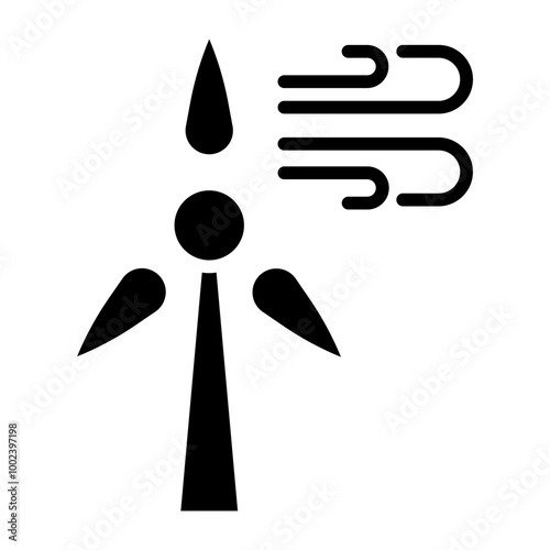 Wind Turbine Icon Style