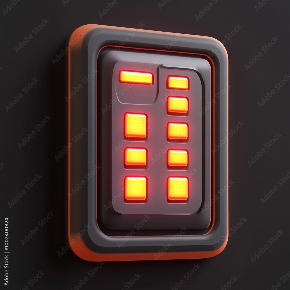 3D Access System Icon: Secure Facility Access Illustration Logo 3D Access System Icon: Secure Facility Access Illustration Logo