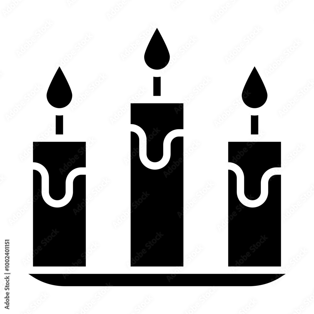 Candles Icon Style Candles Icon Style