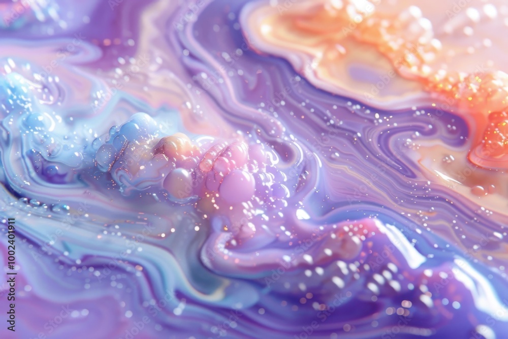 Abstract fluid art with pastel waves, shimmering effects, and soft flowing textures for a vibrant and dreamy design Abstract fluid art with pastel waves, shimmering effects, and soft flowing textures for a vibrant and dreamy design