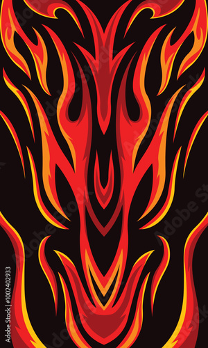 Flame background for sublimation jersey