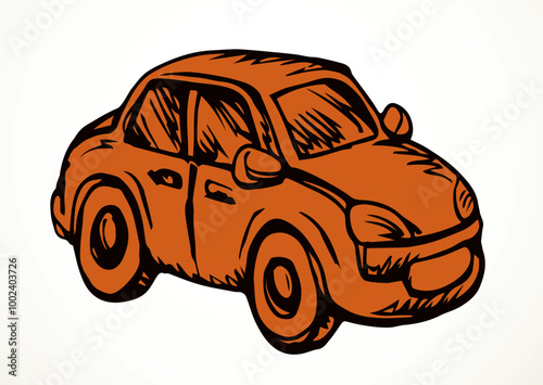 Toy Car. Vector drawing icon