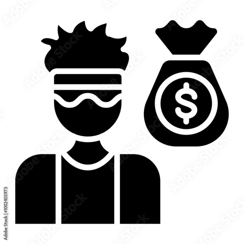 Burglary icon style