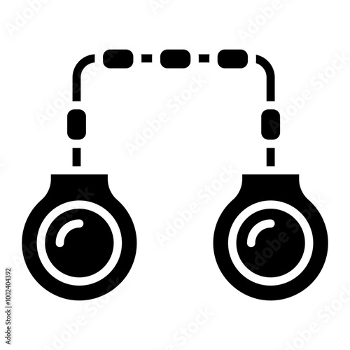 Handcuffs icon style