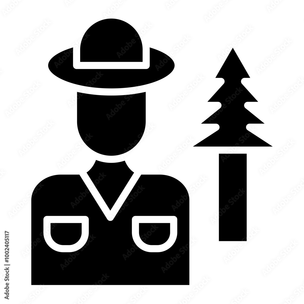 Forest Ranger icon style Forest Ranger icon style