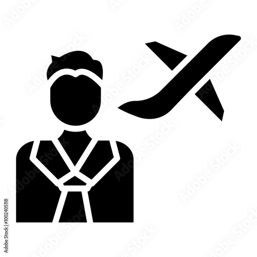Flight Attendant icon style