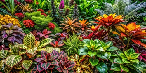 Non-flowering plants in their natural habitats exhibit a rich variety of shapes and textures in their foliage, highlighting the beauty of natureâ€™s diversity. photo