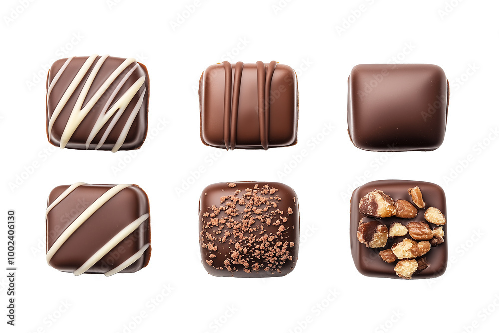 chocolate candies isolated on white chocolate candies isolated on white
