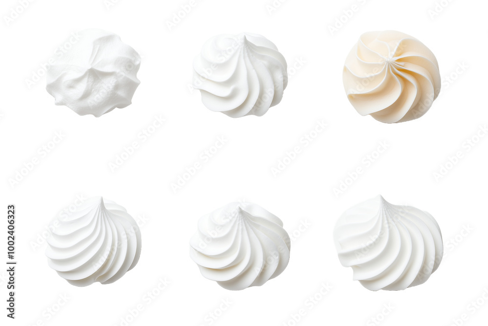 illustration of a set of meringue illustration of a set of meringue