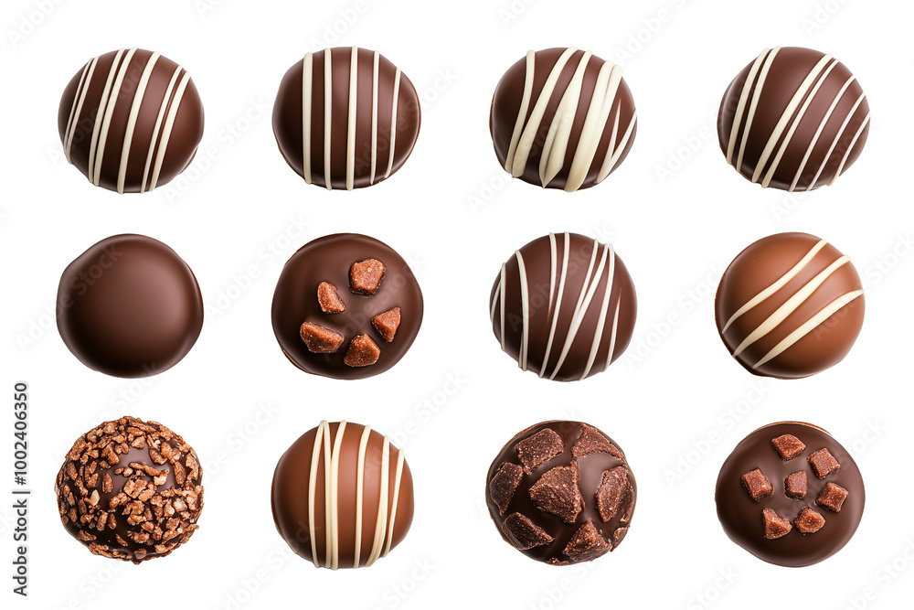 Fototapeta premium chocolate candies isolated on white