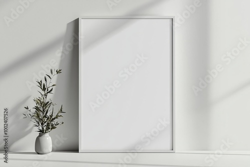 Wallpaper Mural A3 Poster Mockup on White Background created with Generative AI Torontodigital.ca