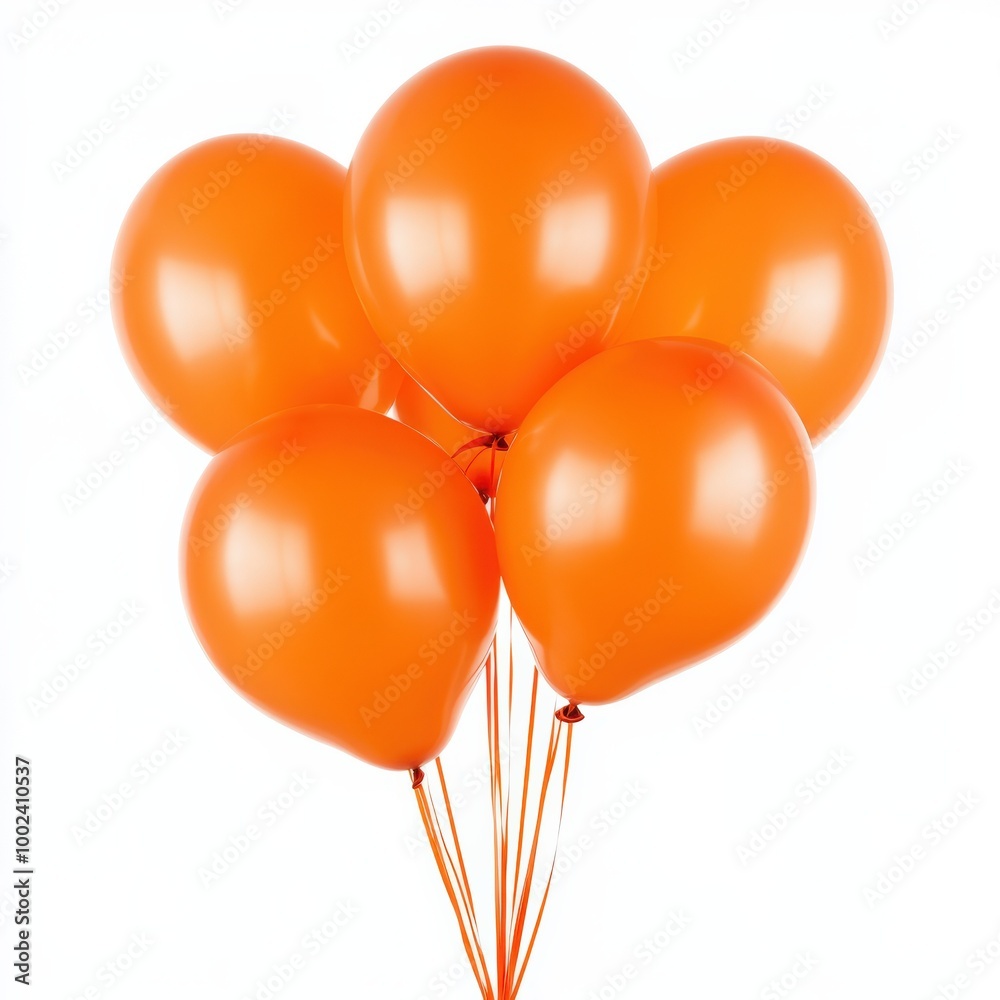 Orange Balloons. Celebration of Happiness with Orange Latex Decorations