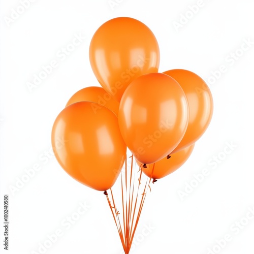 Wallpaper Mural Orange Balloons. Birthday Party Decoration with Orange Latex Balloons for Happy Celebration Torontodigital.ca