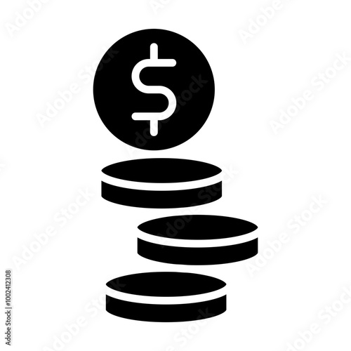 Stacks of Coins icon style