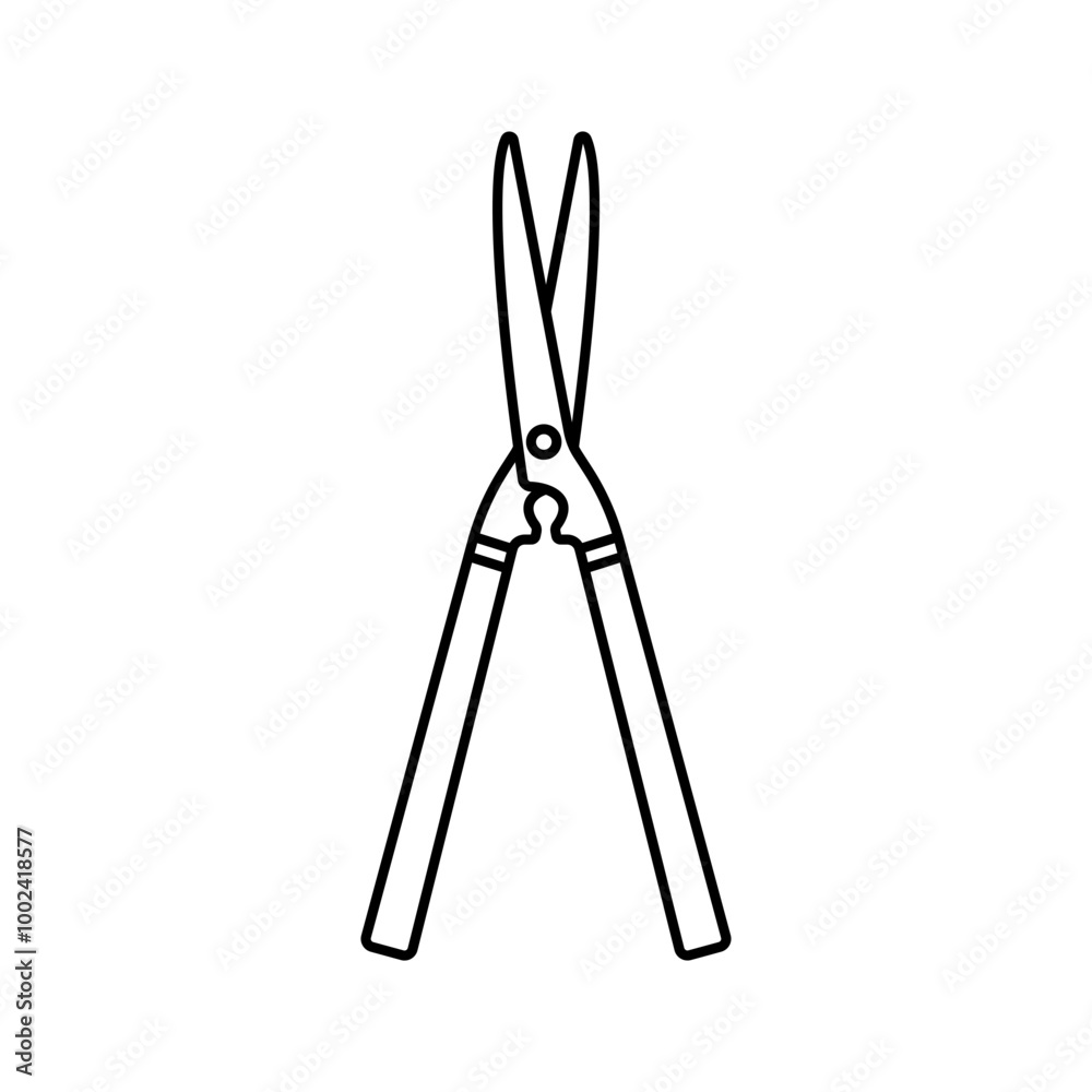 Garden shears line icon editable stroke gardening vector object Garden shears line icon editable stroke gardening vector object