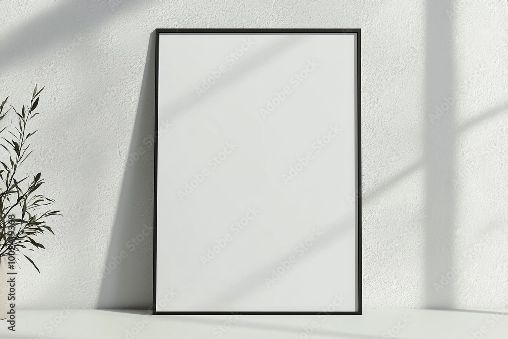 A3 Poster Mockup on White Background created with Generative AI A3 Poster Mockup on White Background created with Generative AI
