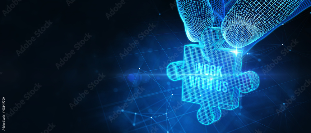WORK WITH US. Business, Technology, Internet and network concept. 3d illustration WORK WITH US. Business, Technology, Internet and network concept. 3d illustration