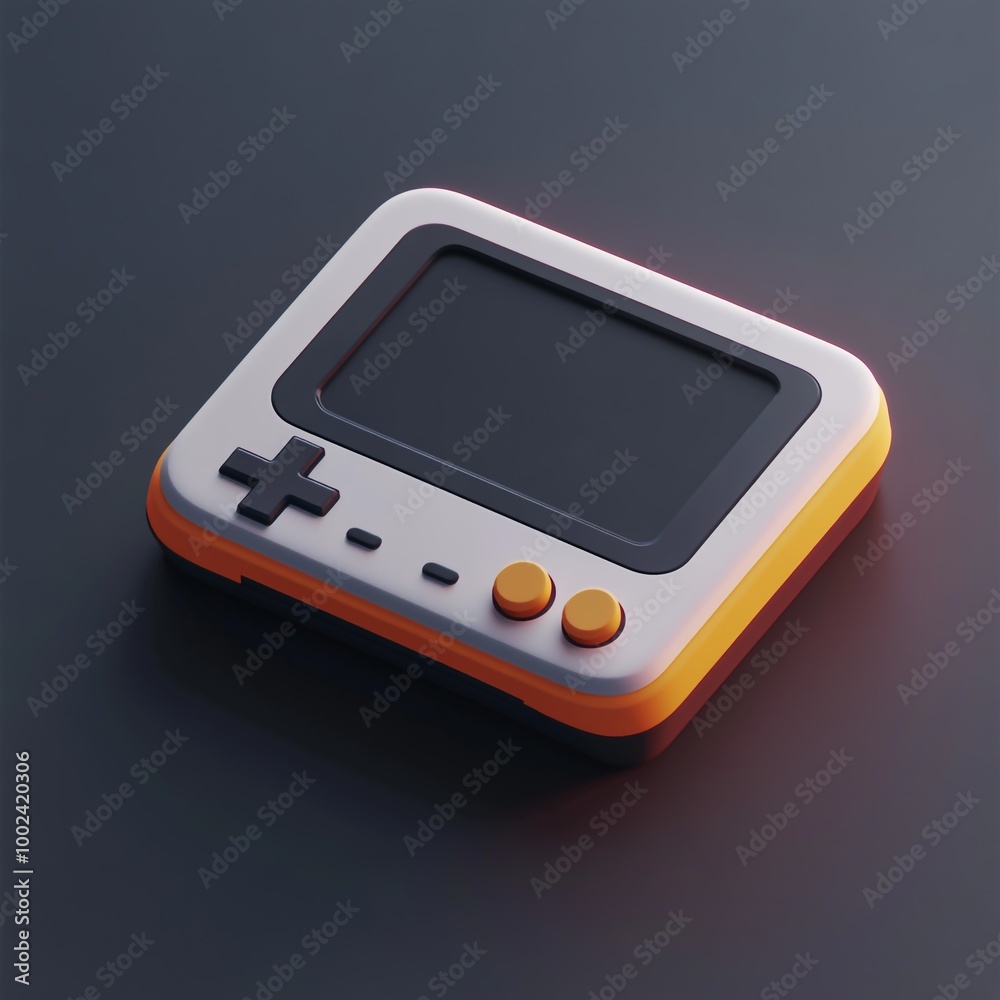 3D Game Console Icon: Interactive Entertainment Device Illustration Logo 3D Game Console Icon: Interactive Entertainment Device Illustration Logo