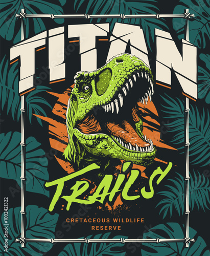 Dinosaur Poster Vector Design Template