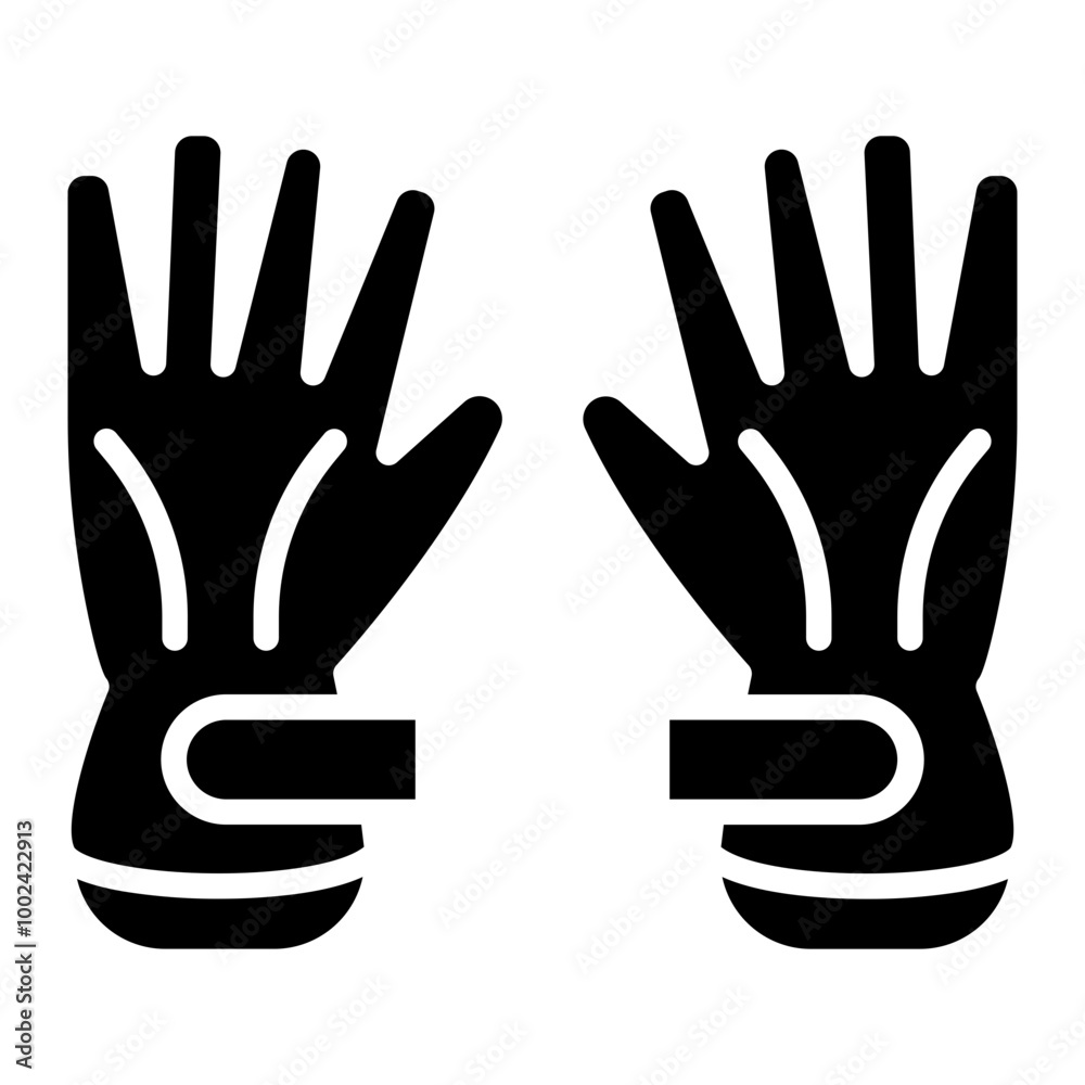 Obraz premium Ski Gloves icon style