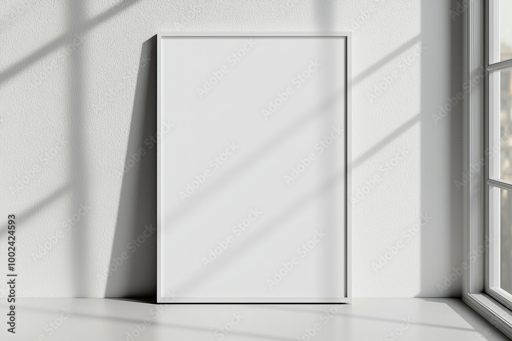 A3 Poster Mockup on White Background created with Generative AI A3 Poster Mockup on White Background created with Generative AI