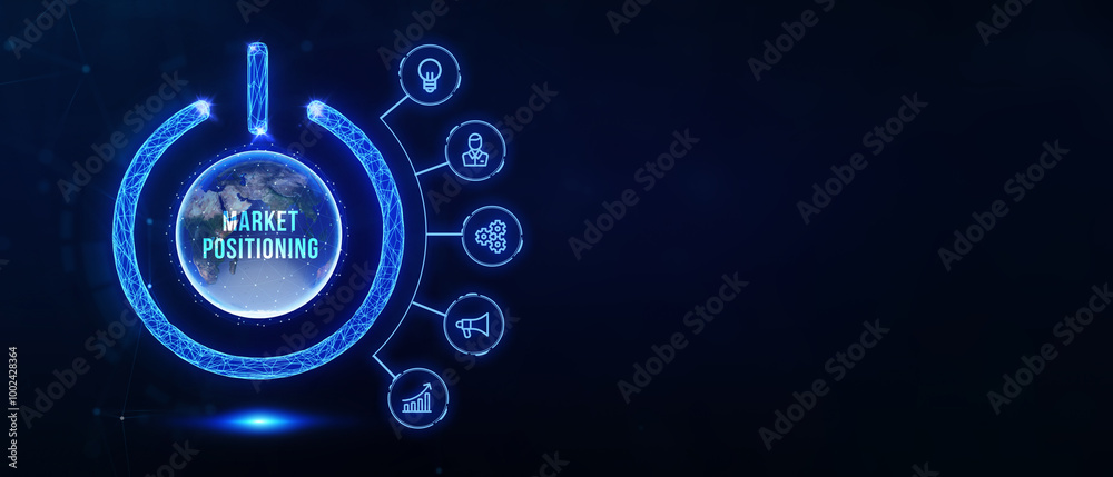 Business. Technology. Internet. Marketing. Market positioning. 3d illustration