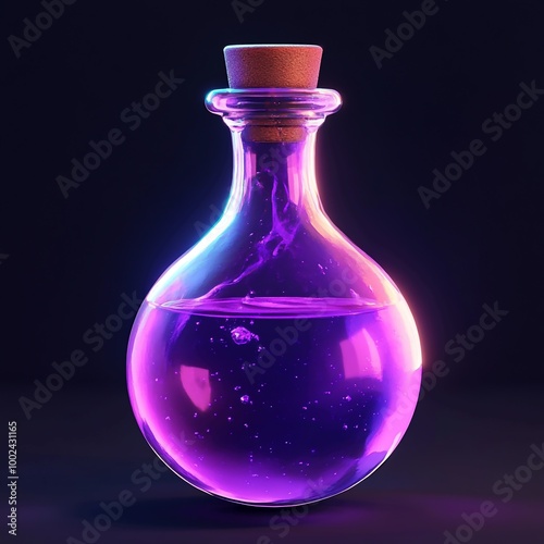 3D Magical Potion Icon: Enchanted Liquid Illustration Logo