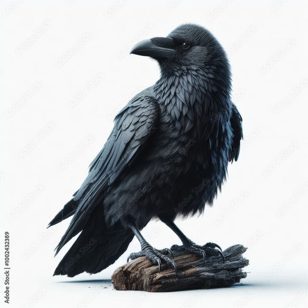 Obraz premium crow on white background