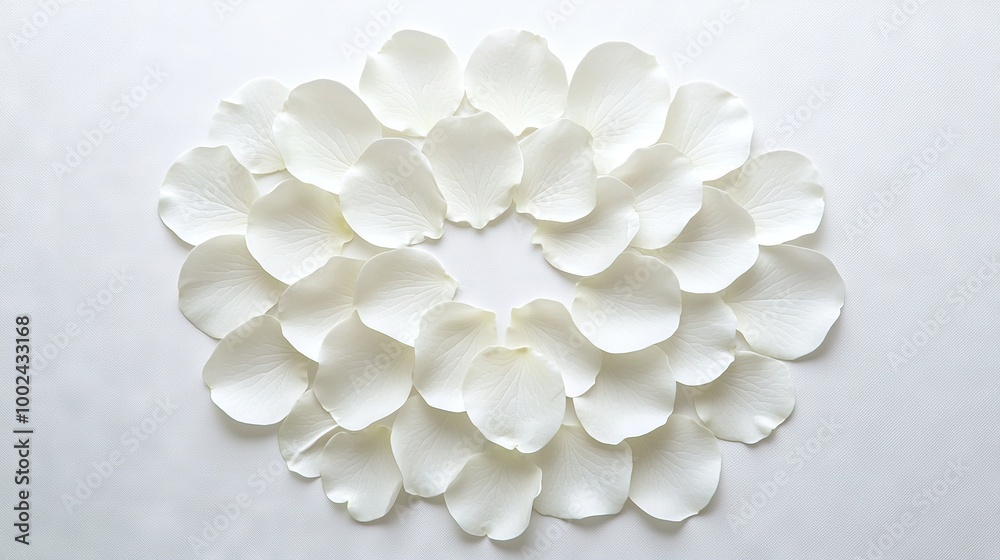 Love blooms in a white circle against a clean backdrop Love blooms in a white circle against a clean backdrop
