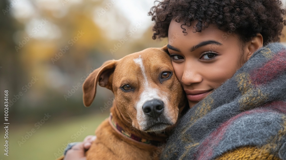 A man with his faithful dog amid the calm of autumn. A man with his faithful dog amid the calm of autumn.