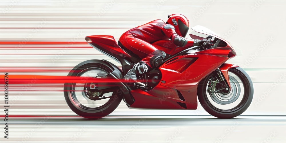 Obraz premium Speeding Motorcycle