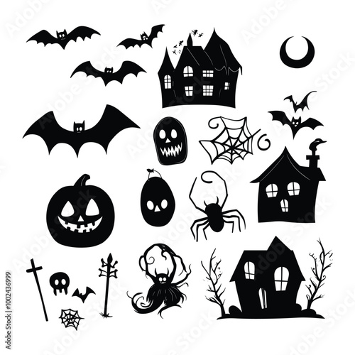 Eerie Halloween Haunt: Ghostly Silhouettes