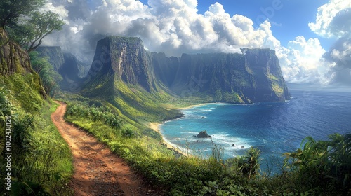 Kahekili Highway cliffs photo