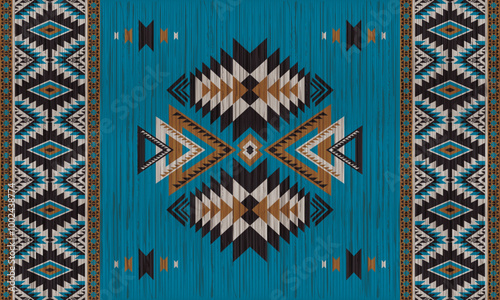 American tribal ethnic native pattern.Traditional Navajo,Aztec,Apache,Southwest and Mexican style fabric pattern.Abstract vector motifs pattern.For fabric,clothing,blanket,carpet,woven,wrap,decoration