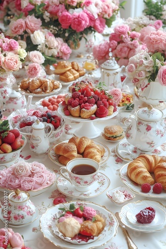 Wallpaper Mural The breakfast with croissant as the main character conveys luxury, simplicity but high taste, perfect for advertising food or to emphasize a lifestyle that cares about quality and internationalism. Torontodigital.ca