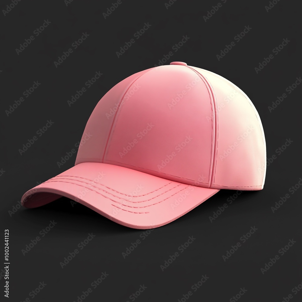 3D Sports Cap Icon: Athletic Headwear Accessory Illustration Logo