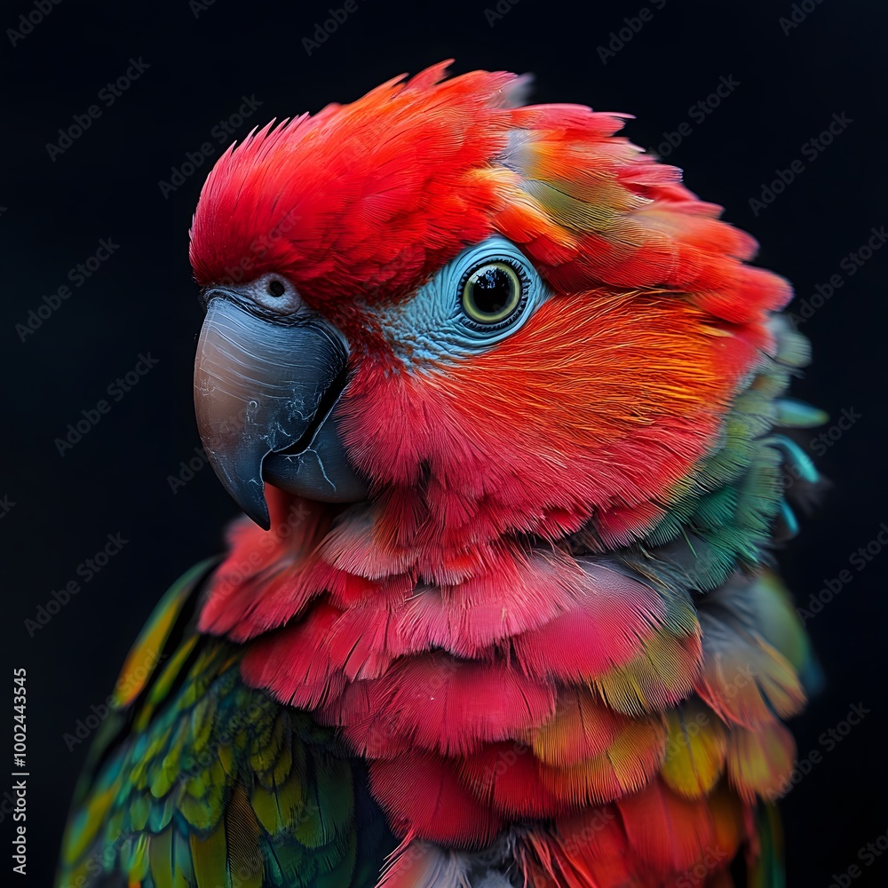 Obraz premium baby animal, cat, bat, fox, tiger, illustration, generation AI, parrots