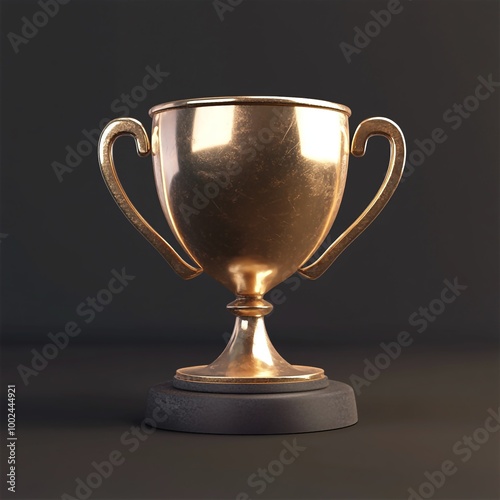 3D Winners Cup Icon: Trophy for Winning Achievement Illustration Logo