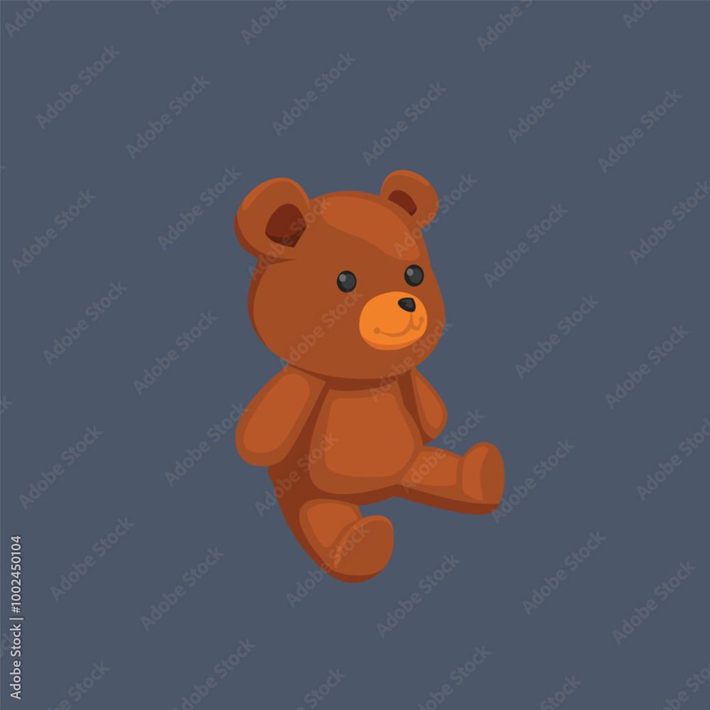 Fototapeta premium bear doll in flat vector design.