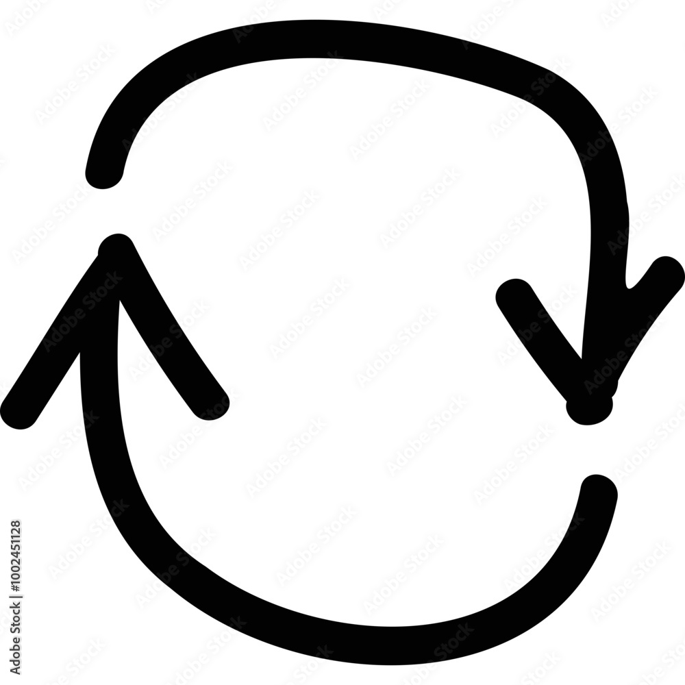 Simple vector icon list loop button Simple vector icon list loop button