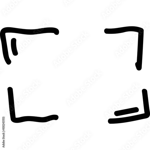 Simple vector icon camera focus frame