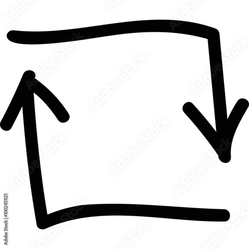 Simple vector icon square arrow