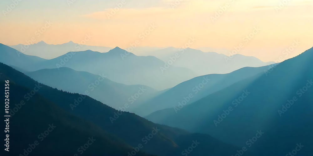 Obraz premium view from the clouds of the mountains