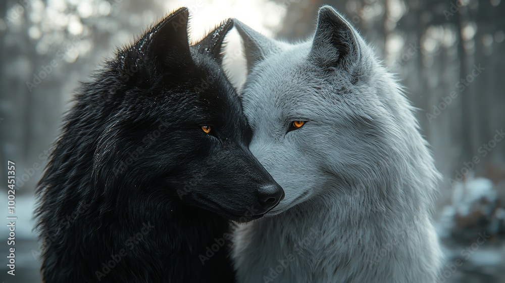 Obraz premium -wolf in the snow