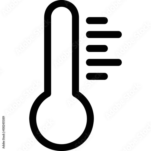 Simple vector icon temperature sensors