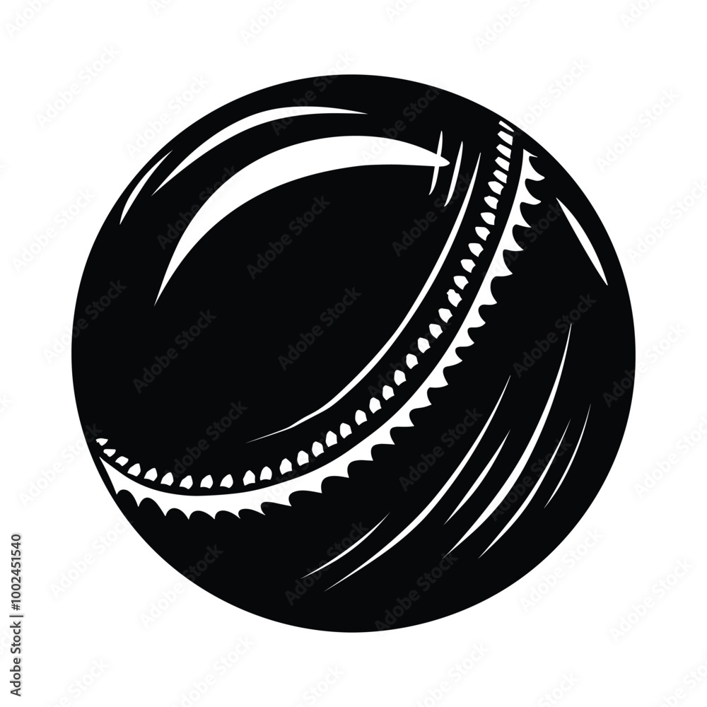 Cricket ball silhouette vector Cricket ball silhouette vector