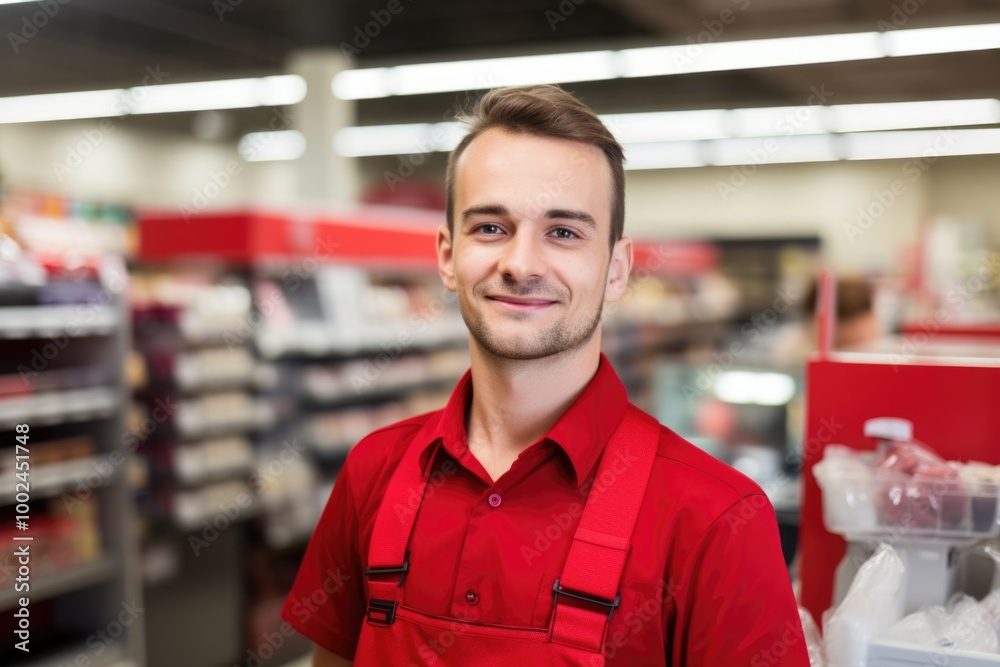 super market clerk concept super market clerk concept